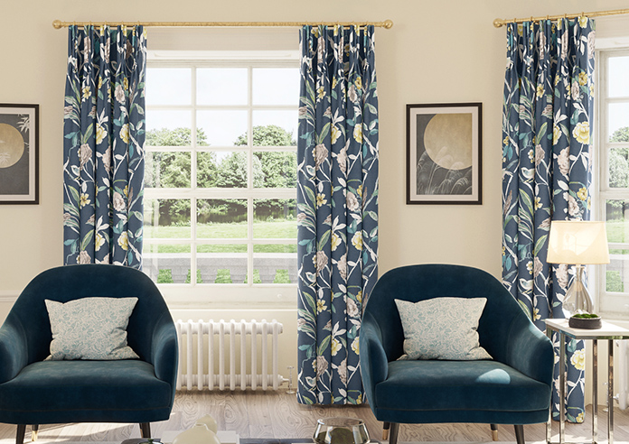 Abigail, Navy - Made to Measure Curtains - Image 3